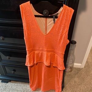 BCBG Lace Peplum Dress- size large